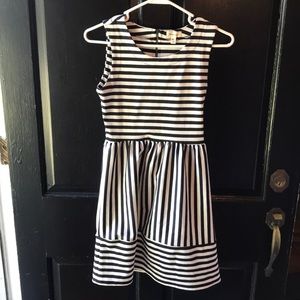 Black and white stripped dress